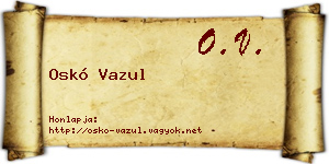 Oskó Vazul névjegykártya